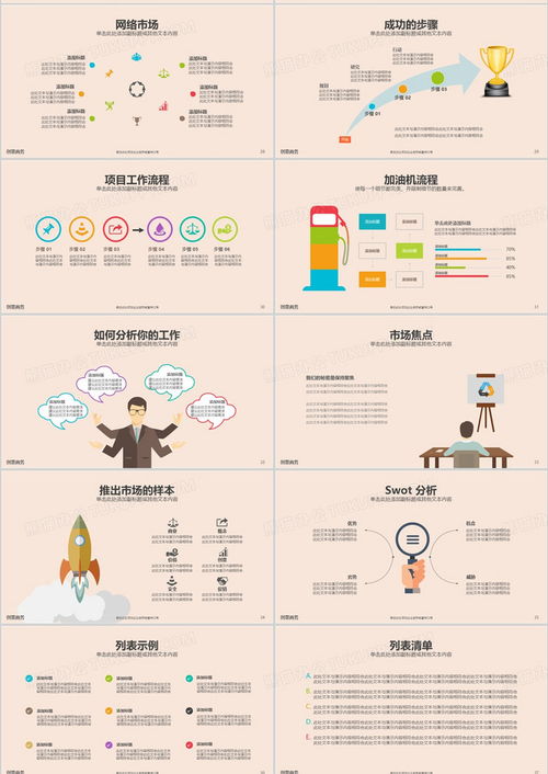 卡通简洁2024年商业计划书 市场营销、产品销售与工作总结PPT模板